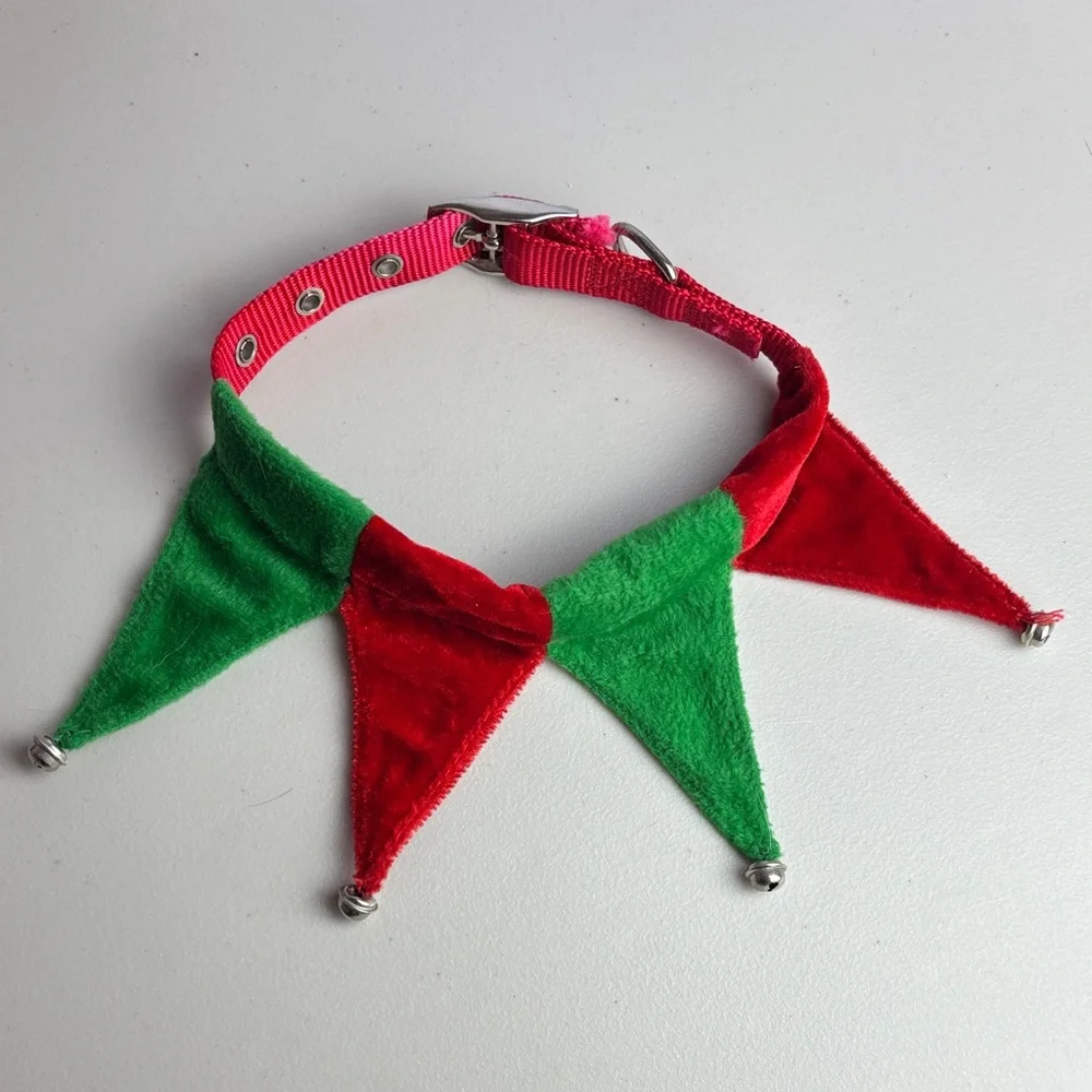 Festive Red and Green Pet Collar